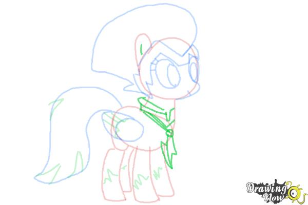 How to Draw Rainbow Dash, Zapp from Power Ponies - Step 8