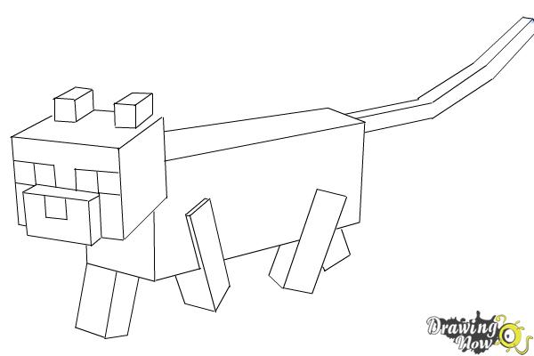 Download How to Draw an Ocelot from Minecraft - DrawingNow