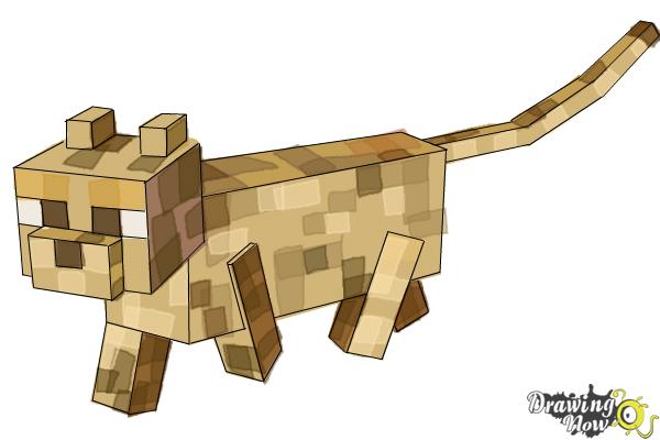 How to Draw an Ocelot from Minecraft - Step 11