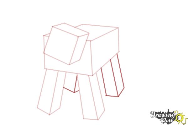How to Draw a Mooshroom from Minecraft - Step 5