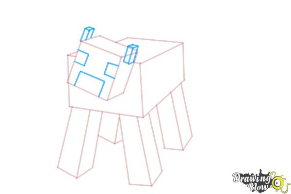 How to Draw a Mooshroom from Minecraft - Step 6