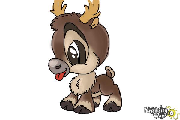 How to Draw Chibi Sven from Frozen - Step 11