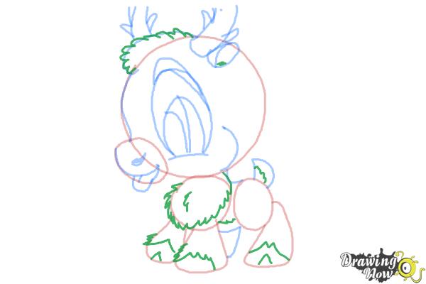 How to Draw Chibi Sven from Frozen - Step 9