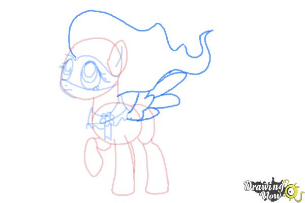 How to Draw Fluttershy, Saddle Rager from Power Ponies - Step 8