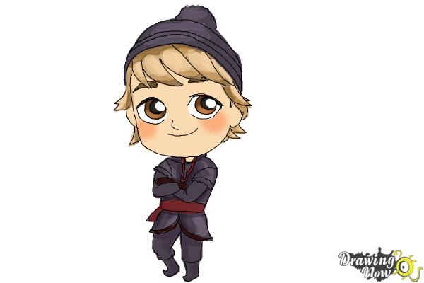 How to Draw Chibi Kristoff from Frozen - Step 11