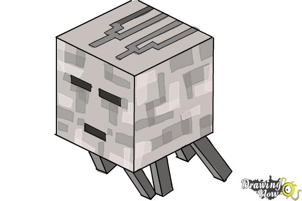 How to Draw a Ghast from Minecraft - Step 9