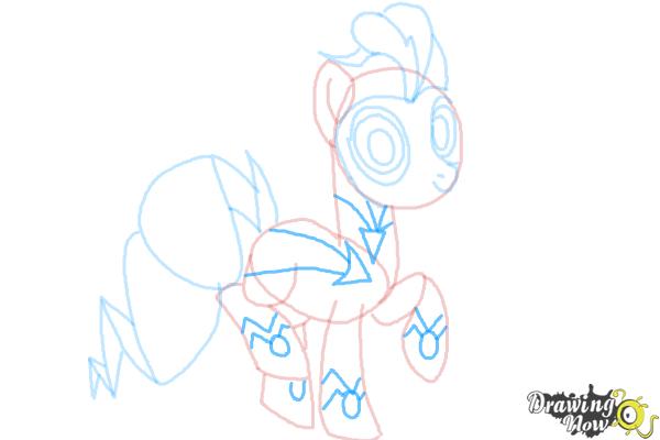 How to Draw Pinkie Pie, Filly-Second from Power Ponies - Step 8
