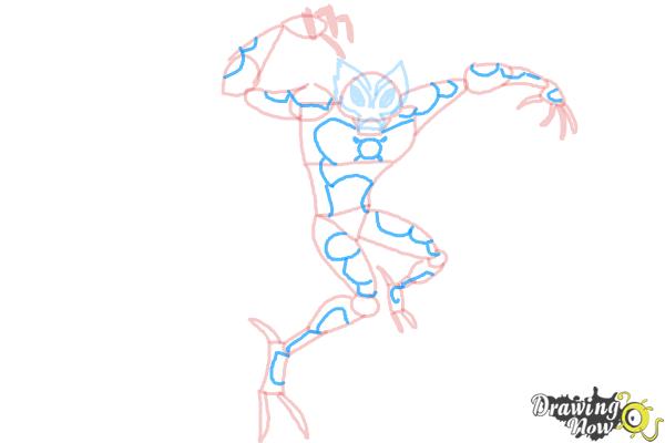 How to Draw Ultimate Big Chill from Ben 10 - Step 8