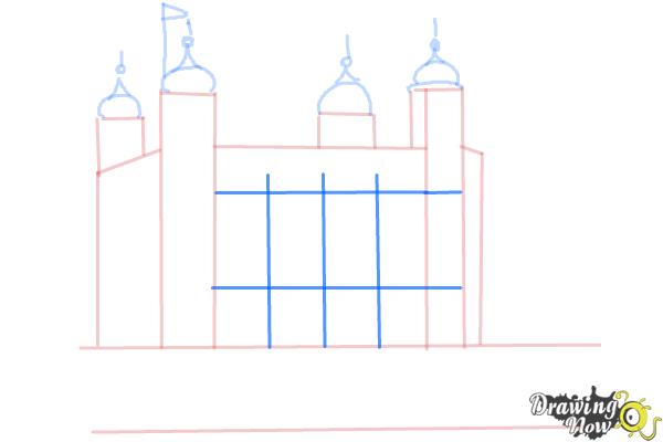 How to Draw The Tower Of London - Step 5