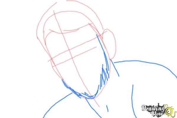 How to Draw Cm Punk - Step 3