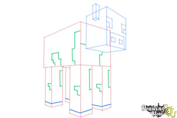 How to Draw a Cow from Minecraft - Step 8