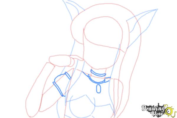 How to Draw Zakuro Fujiwara from Tokyo Mew Mew - Step 6