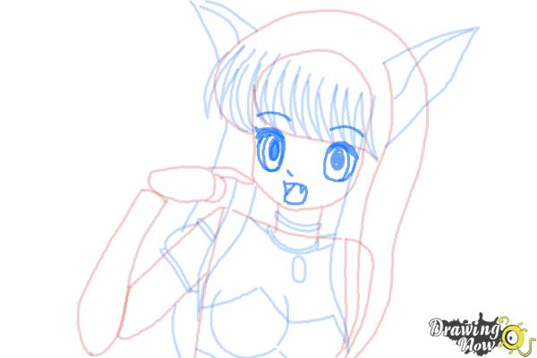 How to Draw Zakuro Fujiwara from Tokyo Mew Mew - Step 8