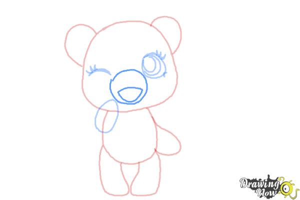 How to Draw a Chibi Valentine Bear - Step 5