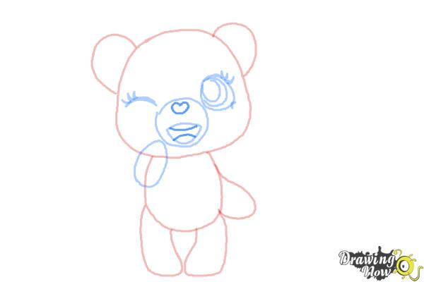 How to Draw a Chibi Valentine Bear - Step 6