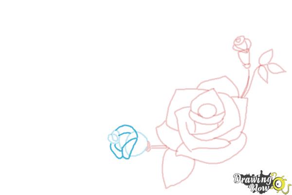 How to Draw Valentine Roses - Step 10