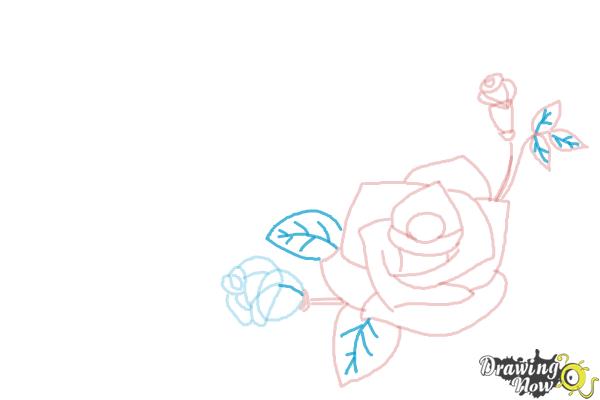 How to Draw Valentine Roses - Step 11