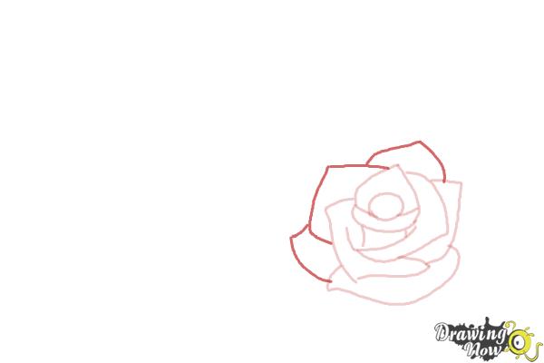 How to Draw Valentine Roses - Step 5