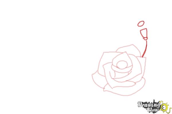 How to Draw Valentine Roses - Step 6