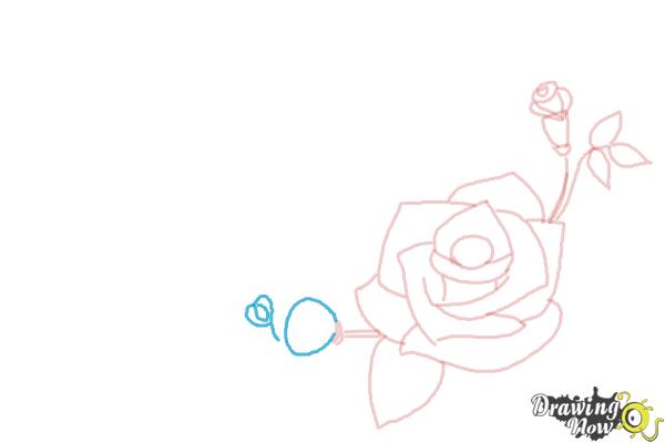 How to Draw Valentine Roses - Step 9