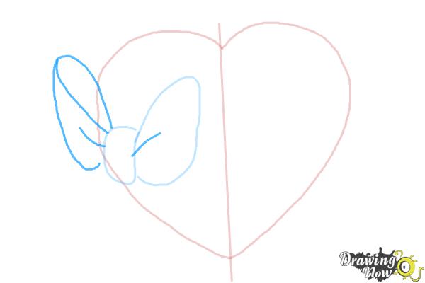 How to Draw a Heart With a Bow - DrawingNow