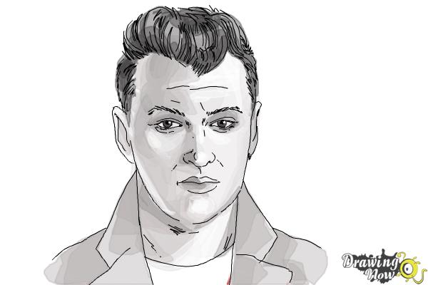 How to Draw Sam Smith - Step 11