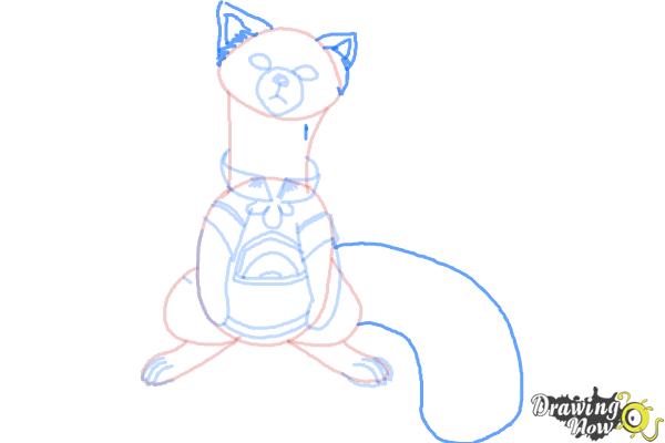 How to Draw Pabu from Legend Of Korra - Step 7