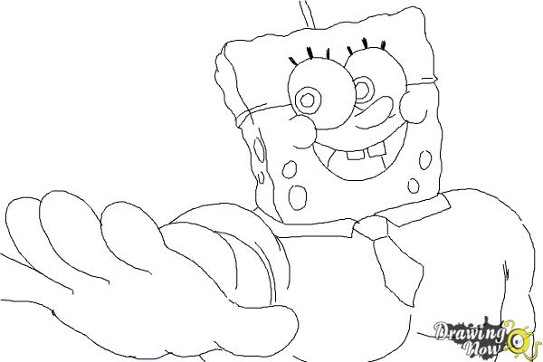 How to Draw SpongeBob, Invincibubble from SpongeBob: Sponge Out of Water - Step 10 How to Draw SpongeBob, Invincibubble from SpongeBob: Sponge Out of Water - Step 10