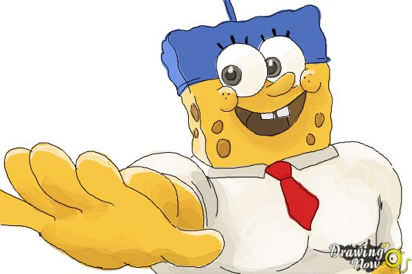 How to Draw SpongeBob, Invincibubble from SpongeBob: Sponge Out of Water - Step 11 How to Draw SpongeBob, Invincibubble from SpongeBob: Sponge Out of Water - Step 11