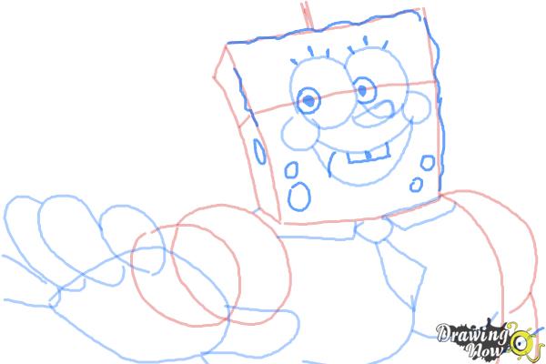 How to Draw SpongeBob, Invincibubble from SpongeBob: Sponge Out of Water - Step 9 How to Draw SpongeBob, Invincibubble from SpongeBob: Sponge Out of Water - Step 9