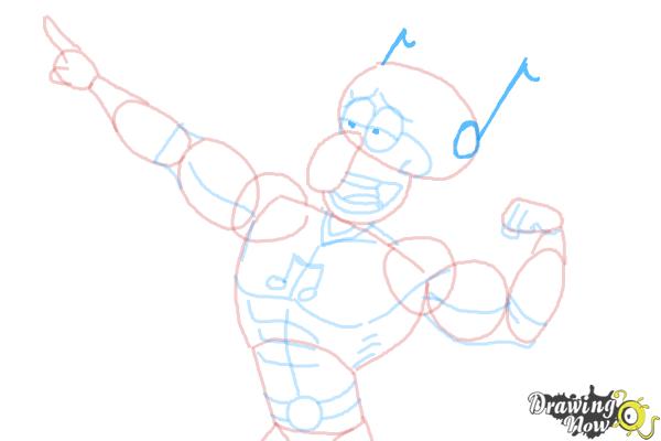 How to Draw Squidward, Sour Note from Spongebob: Sponge Out Of Water - Step 17 How to Draw Squidward, Sour Note from Spongebob: Sponge Out Of Water - Step 17