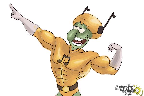 How to Draw Squidward, Sour Note from Spongebob: Sponge Out Of Water - Step 19 How to Draw Squidward, Sour Note from Spongebob: Sponge Out Of Water - Step 19