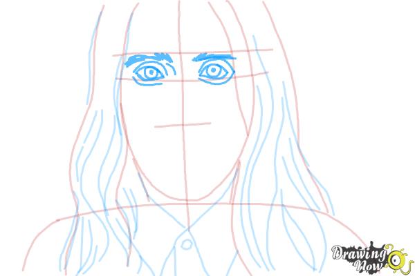 How to Draw Jared Leto - Step 5