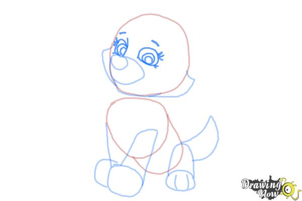 How to Draw Everest from Paw Patrol - Step 5