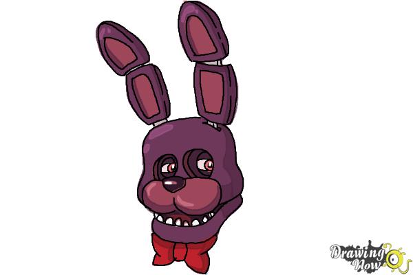 How to Draw Bonnie The Bunny from Five Nights At Freddys - Step 10