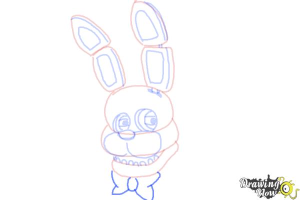 How to Draw Bonnie The Bunny from Five Nights At Freddys - Step 8