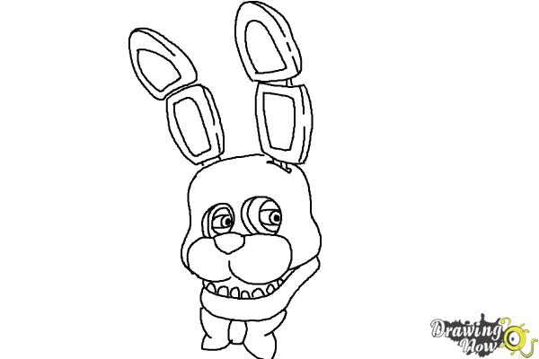 Draw Bonnie Bunny Nights Freddys Drawingnow Step 9 Coloring Pages