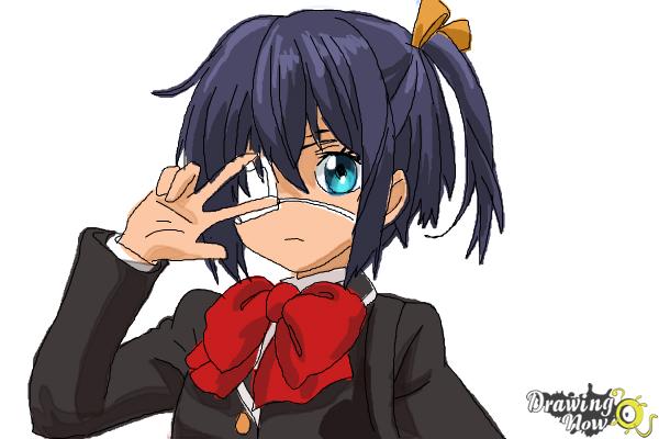 How to Draw Rikka Takanashi from Chuunibyou Demo Koi Ga Shitai - Step 10