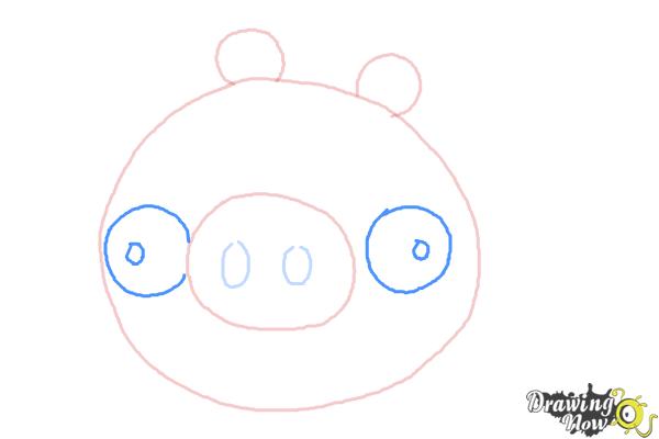 How to Draw Angry Birds Pig - Step 5