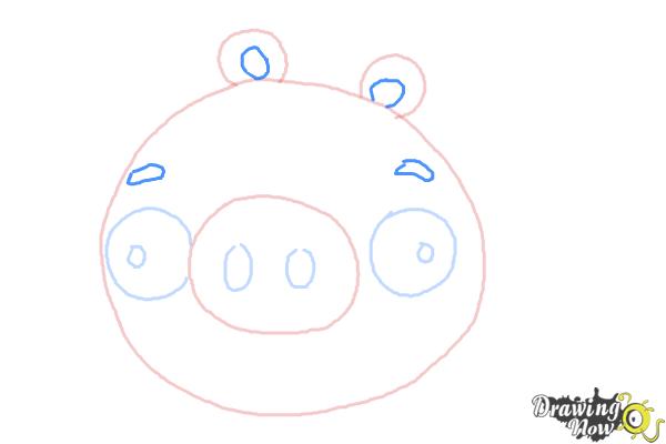 How to Draw Angry Birds Pig - Step 6