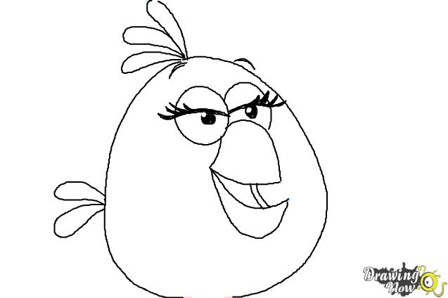 how to draw angry bird matilda white bird