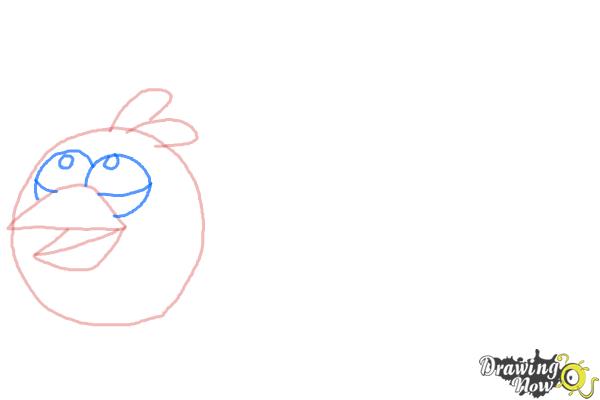 How to Draw Angry Birds The Blues, Blue Birds - Step 5