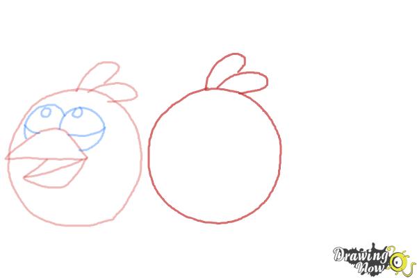How to Draw Angry Birds The Blues, Blue Birds - Step 6