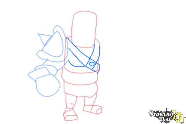 How to Draw Clash of Clans Barbarian King - Step 6