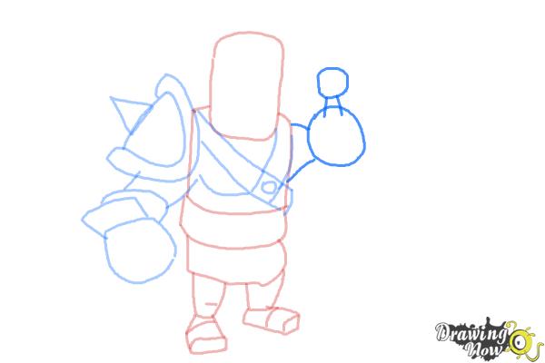 How to Draw Clash of Clans Barbarian King - Step 7