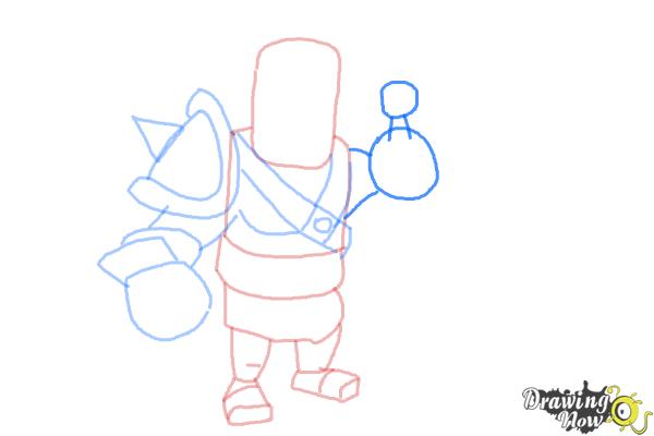 How to Draw Clash of Clans Barbarian King - Step 7 How to Draw Clash of Clans Barbarian King - Step 7
