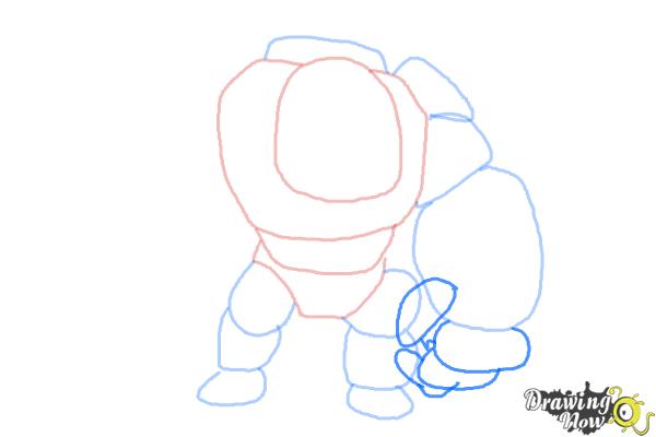 How to Draw Clash of Clans Golem - Step 5