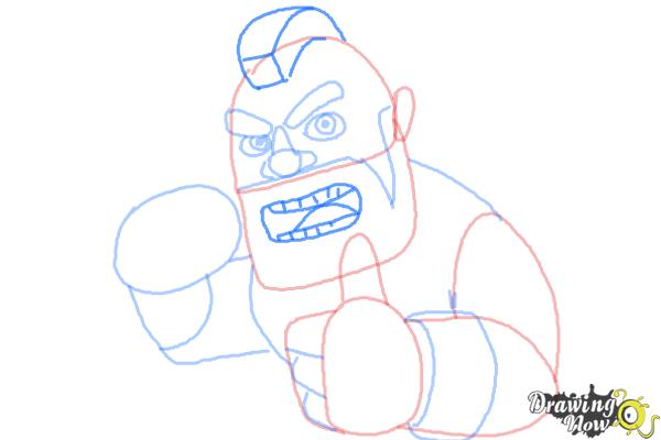 How to Draw Clash Of Clans Hog Rider - Step 6
