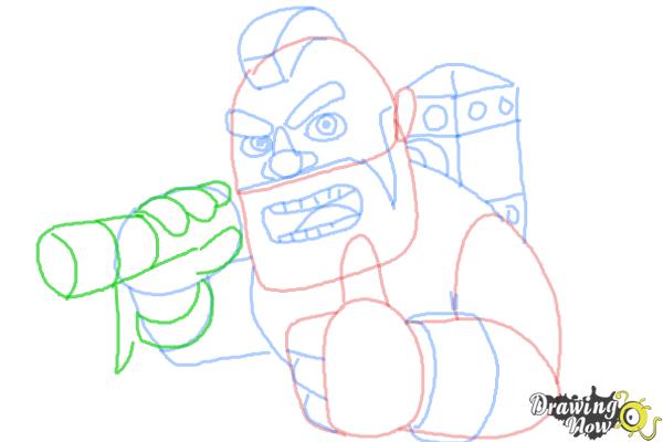How to Draw Clash Of Clans Hog Rider - Step 8