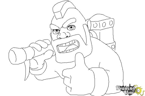 How to Draw Clash Of Clans Hog Rider - Step 9